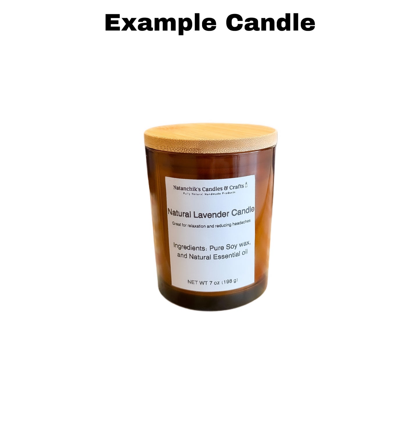 Natural Custom Candle 7 oz
