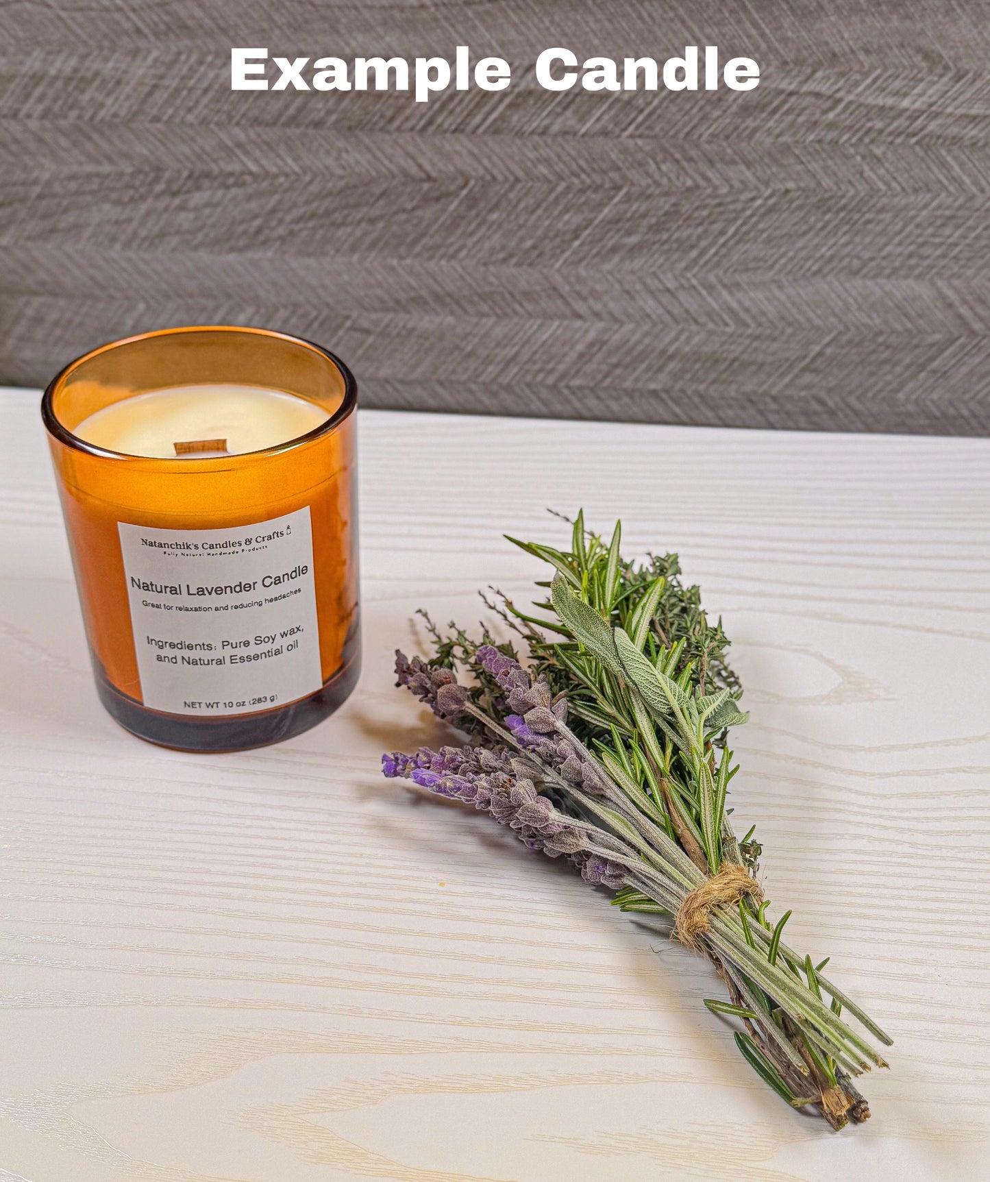 Natural Custom Candle 10 oz