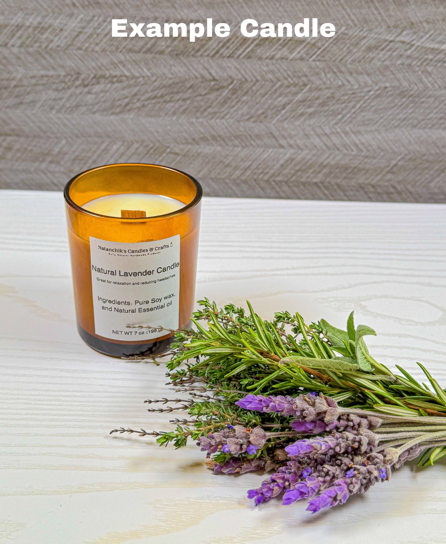 Natural Custom Candle 7 oz