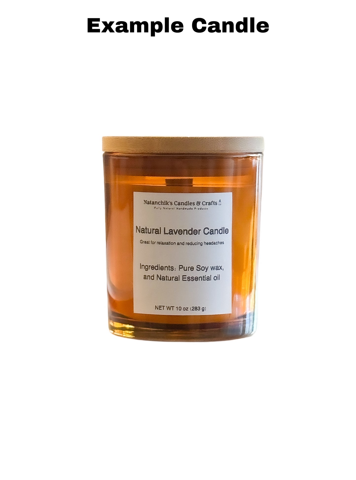 Natural Custom Candle 10 oz