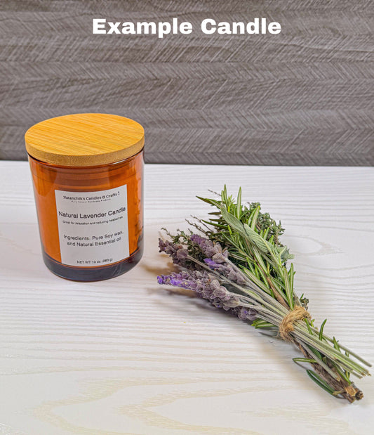 Natural Custom Candle 10 oz